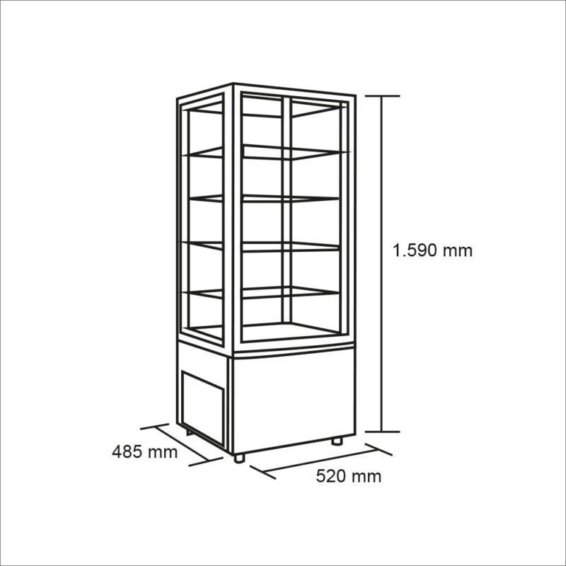 Vitrina Vertical Blanco 218 Litros MAIGAS