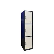 Locker Metálico 3 Puertas costado negro CALVAC