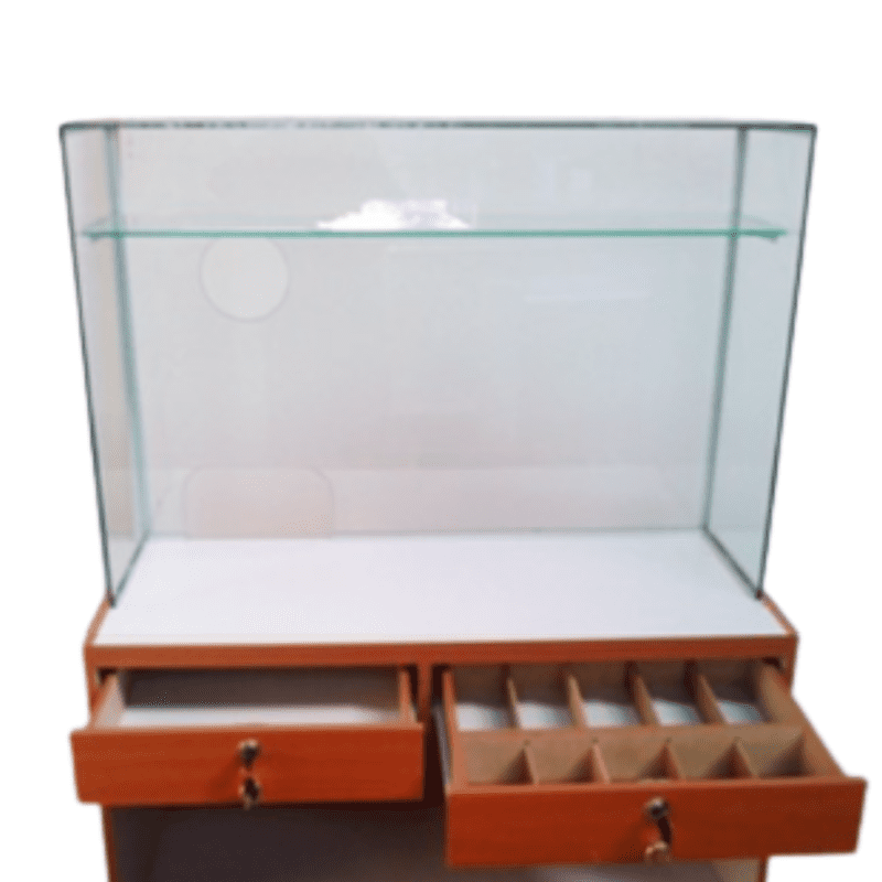 CAJONES Caja Pedestal Doble Con Vitrina