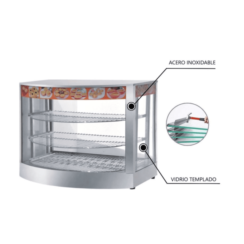 Vitrina de Calor Acero 66 cm FRIGONOR